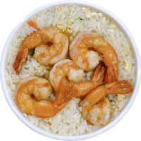 Arroz frito con gambas
